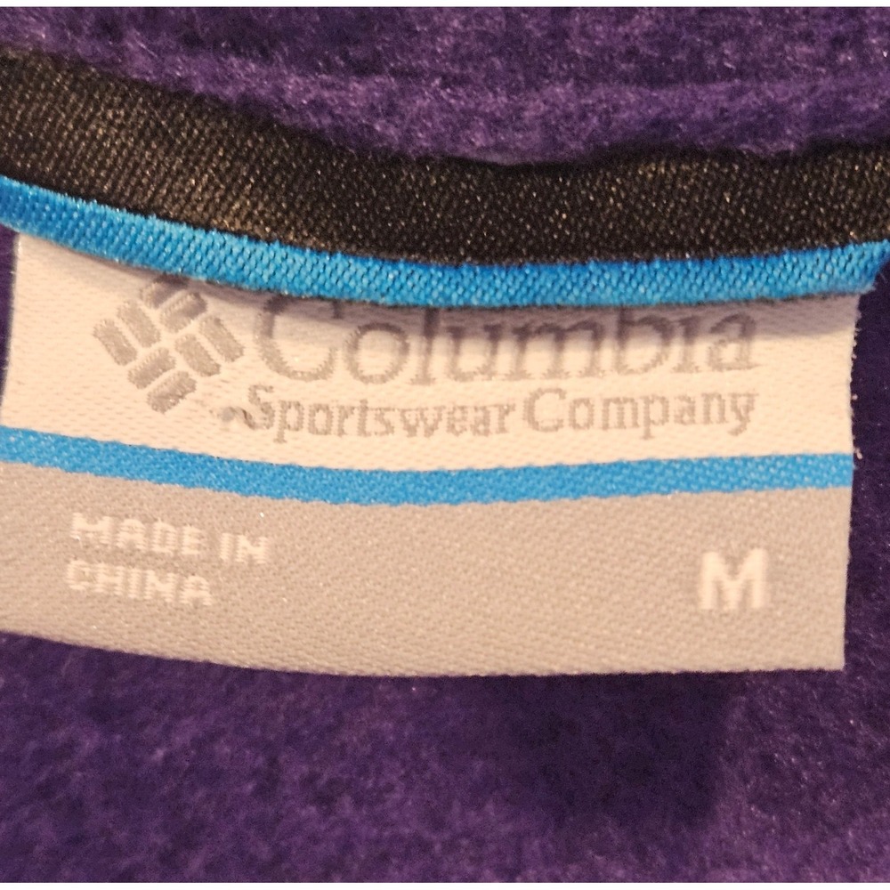Columbia ECU Pirates Flanker Fleece Vest Purple Medium Embroidered Logo Licensed - Picture 5 of 8